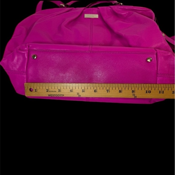 Kate Spade New York Large Fuchsia Pink Leather Satchel with strap - Picture 12 of 17